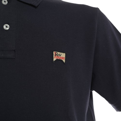 ROY ROGER'S: Polo classic in piquet blu