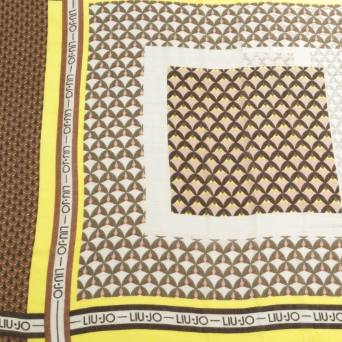 LIU•JO: Foulard motivo geometrico marrone