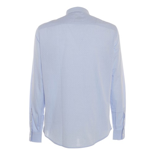 ARMANI: Camicia celeste slim fit