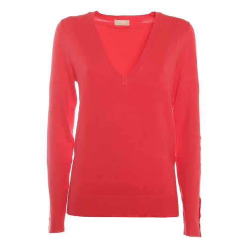 LIU•JO: Maglia a V cut out barby