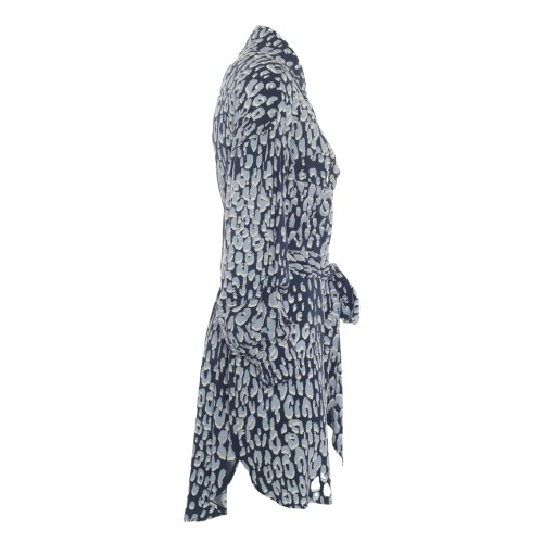 LIU•JO: Vestito chemisier con stampa blu