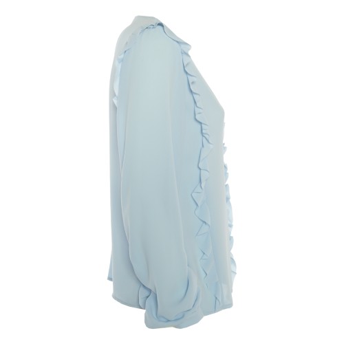 LIU•JO: Blusa con volants celeste