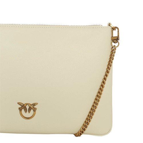 PINKO: Tracolla Classic Flat bianca