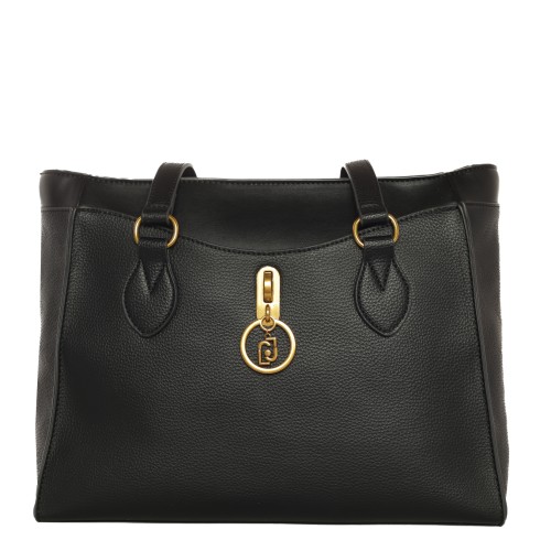 LIU•JO: Borsa con logo lettering nera