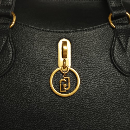 LIU•JO: Borsa con logo lettering nera
