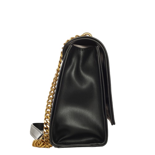 LIU•JO: Borsa a tracolla lettering nera