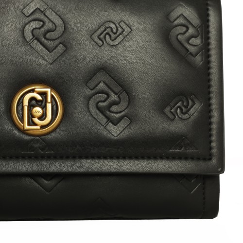 LIU•JO: Borsa a tracolla lettering nera