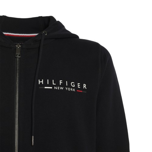 Tommy Hilfiger: Felpa blu con cappuccio e zip