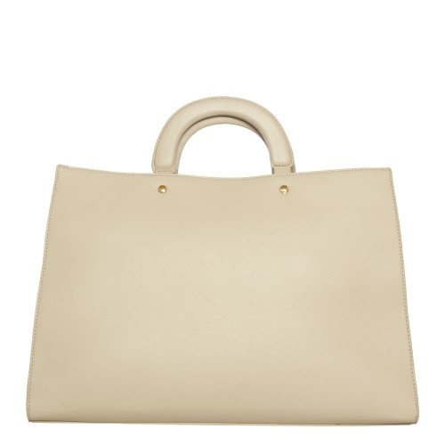 LIU•JO: Borsa beige con scritta pitonata