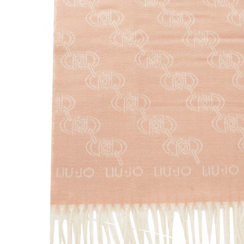 LIU•JO: Stola rosa con LJ jacquard