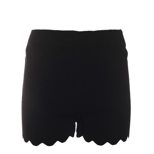 Twinset: Shorts nero in maglia
