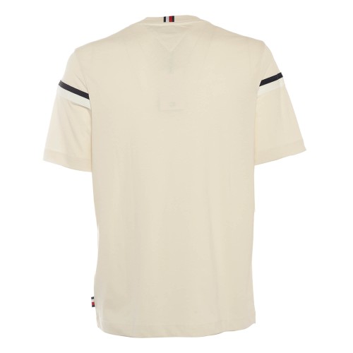 Tommy Hilfiger: T-shirt beige con maxi scritta