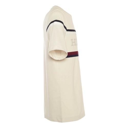 Tommy Hilfiger: T-shirt beige con maxi scritta