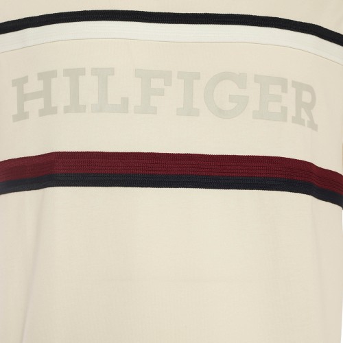 Tommy Hilfiger: T-shirt beige con maxi scritta