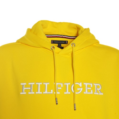 Tommy Hilfiger: Felpa gialla con maxi scritta