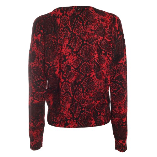 LIU•JO: Maglione pitonato rosso