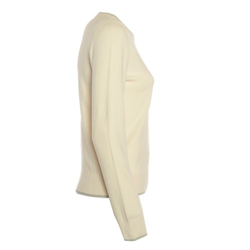 LIU•JO: Maglia beige girocollo con lurex