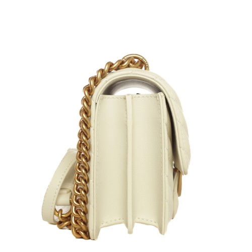 PINKO: Mini Love Bag One Chevron Bianca
