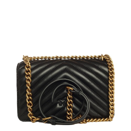 PINKO: Mini Love Bag One Chevron Nera