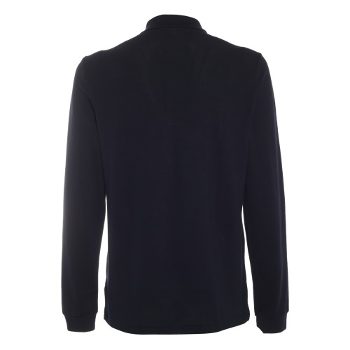 Lacoste: Polo manica lunga blu