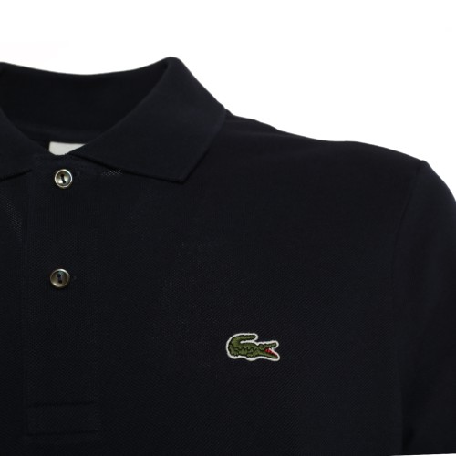 Lacoste: Polo manica lunga blu