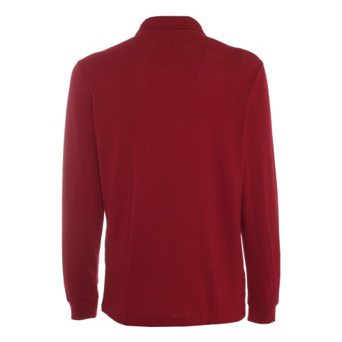 Lacoste: Polo manica lunga bordeaux