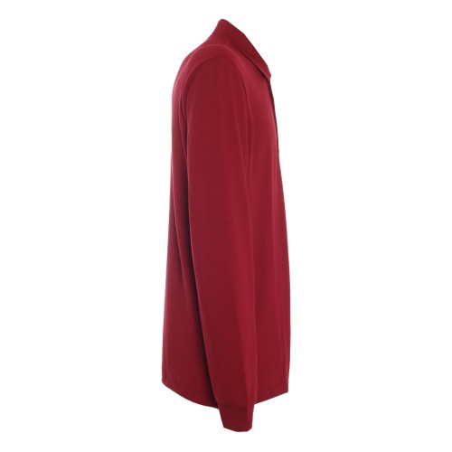 Lacoste: Polo manica lunga bordeaux