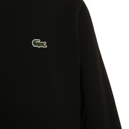 Lacoste: Felpa nera con zip intera