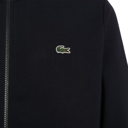 Lacoste: Felpa blu con zip intera