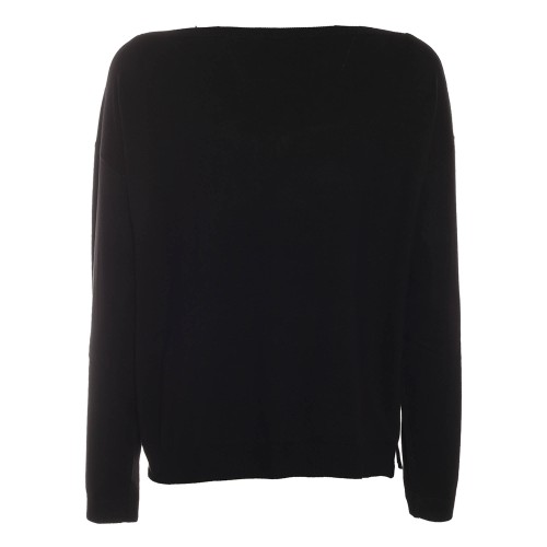 LIU•JO: Maglia morbida a barca nera