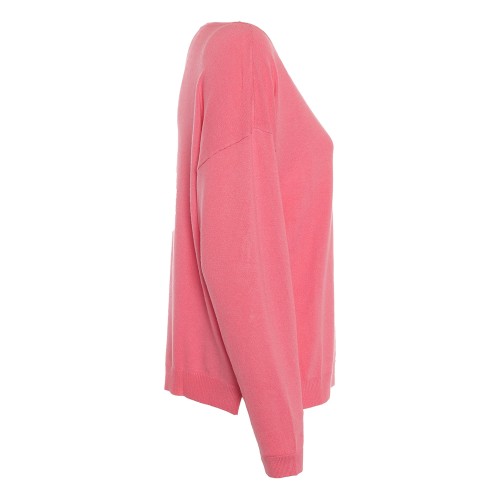 LIU•JO: Maglia morbida a barca rosa