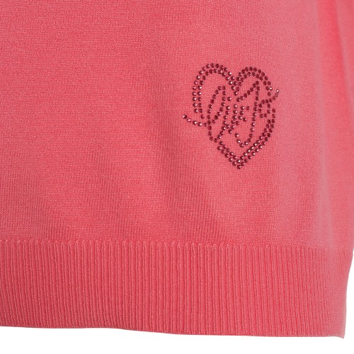 LIU•JO: Maglia morbida a barca rosa