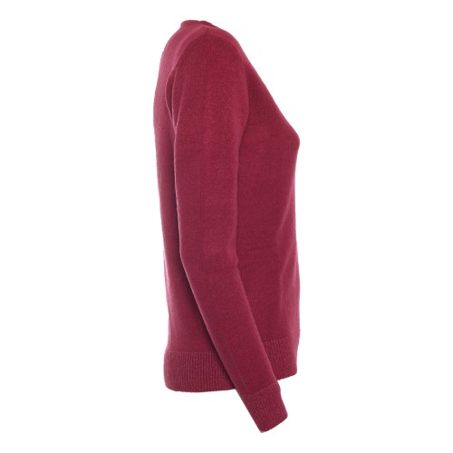 YES ZEE: Maglione fuxia con V in lurex
