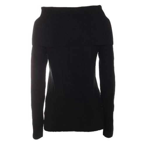 YES ZEE: Maglione nero collo ad anello