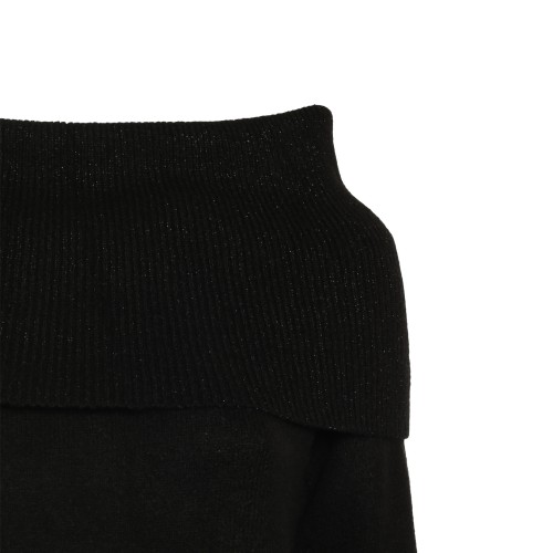 YES ZEE: Maglione nero collo ad anello