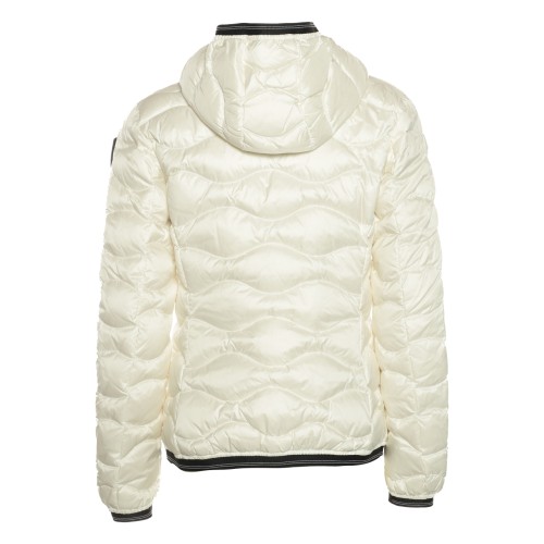 Blauer: Camelia piumino bianco con onde orizzontali