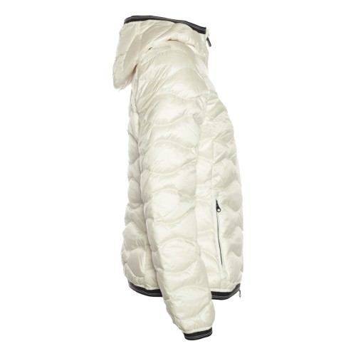 Blauer: Camelia piumino bianco con onde orizzontali