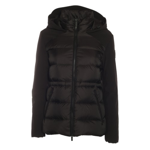 WOOLRICH: Piumino nero in Tech Softshell