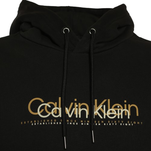 Calvin Klein: Felpa con cappuccio nera