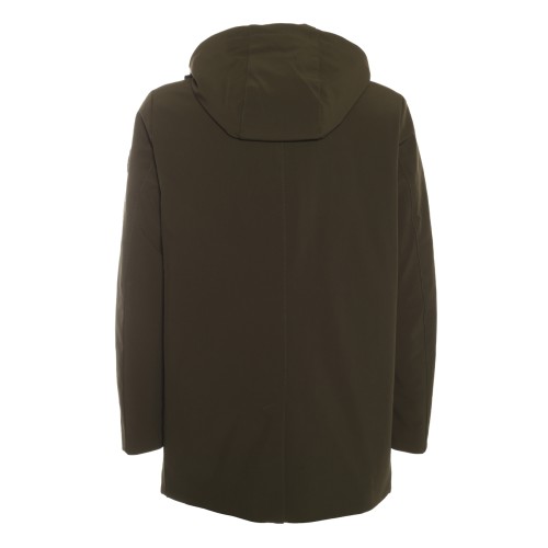 WOOLRICH: Cappotto Barrow Mac in Tech Softshell