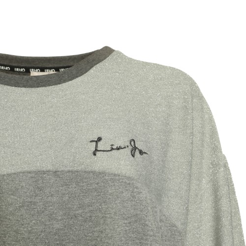 LIU•JO: Felpa grigia e lurex®