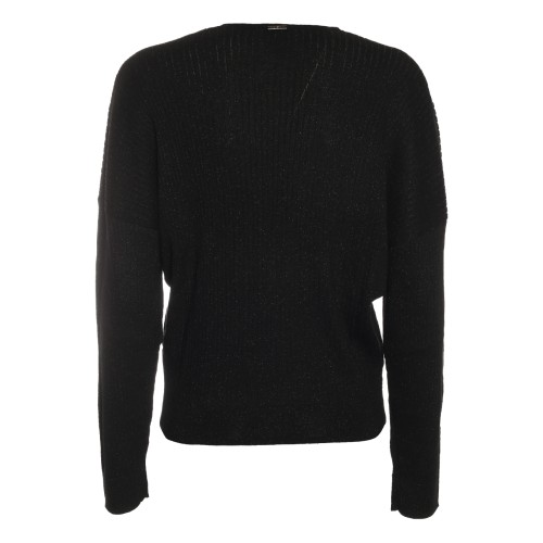 LIU•JO: Maglia nera V a costine