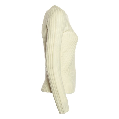 LIU•JO: Maglione bianco con bottoni gioiello