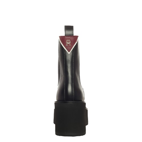 Tommy Hilfiger: Elevated stivaletto nero con plateau