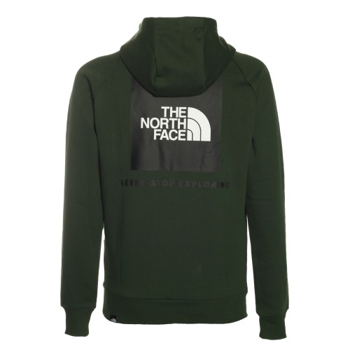 The North Face: Felpa Redbox con cappuccio verde
