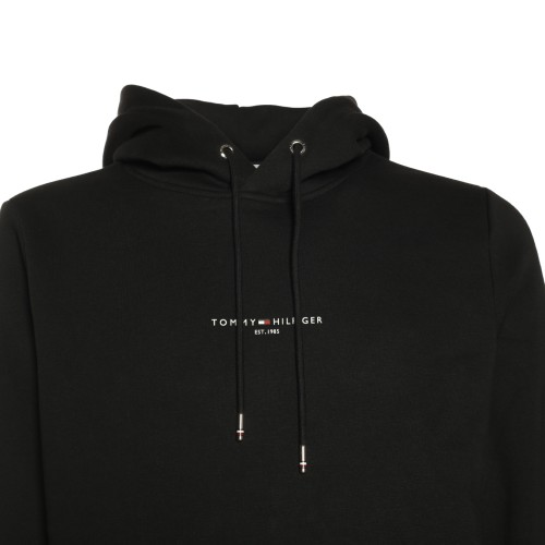 Tommy Hilfiger: Felpa nera con cappuccio