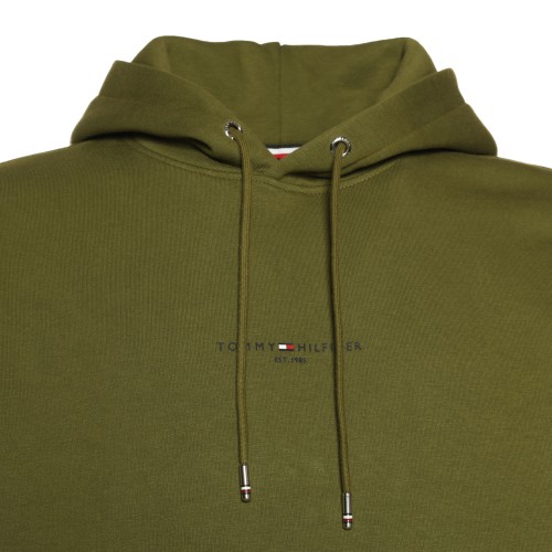 Tommy Hilfiger: Felpa verde con cappuccio