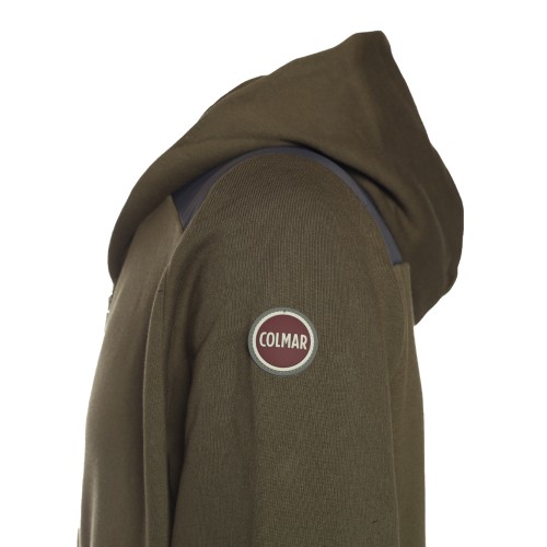 Colmar: Felpa verde con spalle in nylon