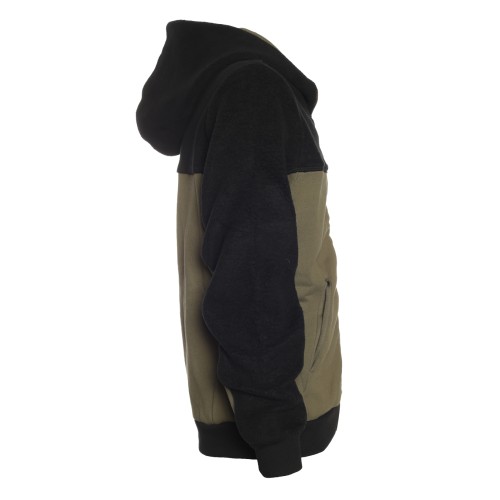 Colmar: Felpa verde con cappuccio teddy