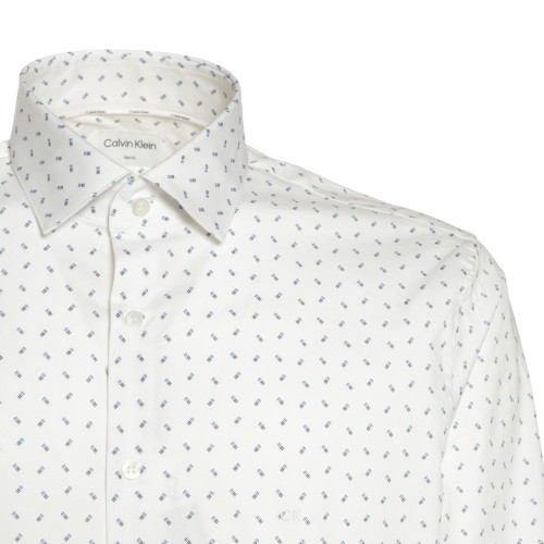 Calvin Klein: Camicia bianca in fantasia